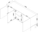 Komoda ISLA 150,5x40x75 czarny mat
