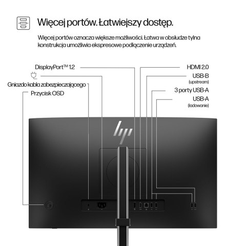 MONITOR HP LED 23,8" S5 Pro 524pf (9D9L6A5)