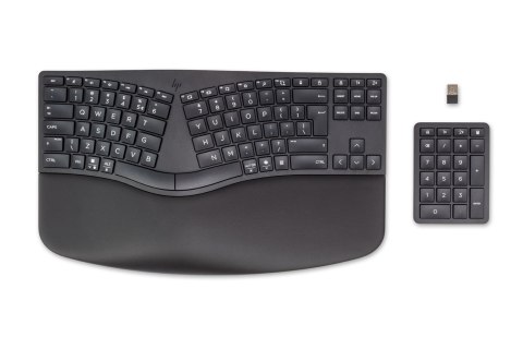 Klawiatura HP 960 Ergonomic Wireless Keyboard bezprzewodowa czarna 37E755AA