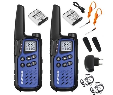Krótkofalówka Baofeng BF-T25E niebieska, 2 sztuki