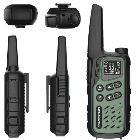 Krótkofalówka Baofeng BF-T25E zielona, 2 sztuki