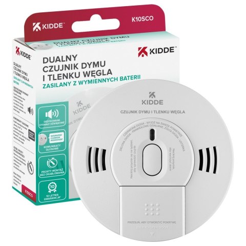 Dualny czujnik dymu i czujnik czadu K10SCO