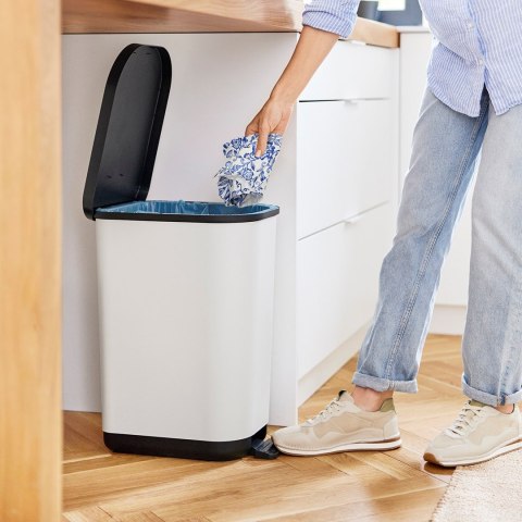 Rotho kosz na śmieci z pedałem RIBO biały 35L