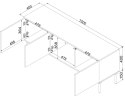 Szafka RTV 3D TRESSE 150x40x55 kaszmir mat
