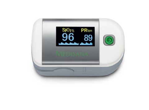Pulsoksymetr Medisana PM 100 Connect wyświetlacz OLED | aplikacja VitaDock+ | 58 x 34 x 35 mm