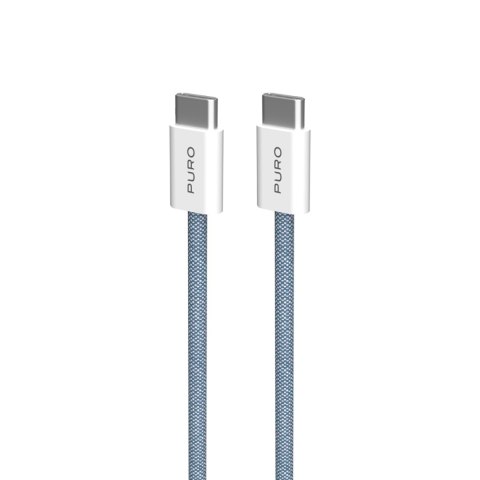 Kabel przewód USB-C 60W 1.5m - niebieski