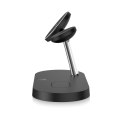 Ładowarka indukcyjna 3w1 na smartfon słuchawki smartwatch z MagSafe - czarna