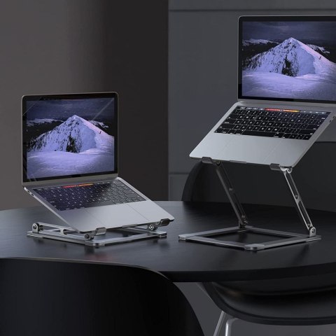 Podstawka uniwersalna rozkładana na laptop do 17'' - srebrna