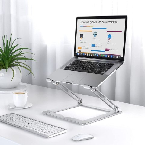Podstawka uniwersalna rozkładana na laptop do 17'' - srebrna