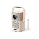 Projektor multimedialny bezprzewodowy FullHD 1080p LCD z głośnikami JBL WiFi BT T2 Plus - beżowy