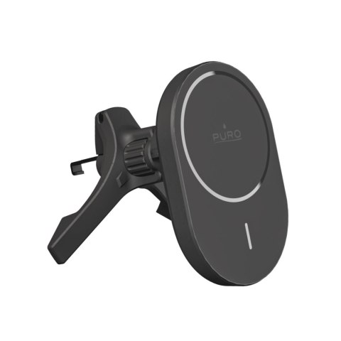 Uchwyt samochodowy do telefonu z ładowarką Qi2 MagSafe 15W - czarny