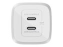 Podwójna ładowarka ścienna Belkin USB-C GaN PD PPS, 65 W | WCH013vfWH