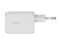 Podwójna ładowarka ścienna Belkin USB-C GaN PD PPS, 65 W | WCH013vfWH