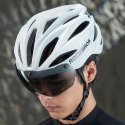 Kask rowerowy z szybką odpinanymi okularami z filtrem UV unisex - zielony