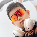 Okulary rowerowe polaryzacyjne dla dzieci z filtrem UV - biało niebieskie
