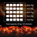 Rożen gazowy opiekacz do 25 kurczaków 5 szpikulców propan-butan 25 kW