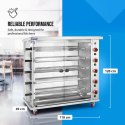 Rożen gazowy opiekacz do 25 kurczaków 5 szpikulców propan-butan 25 kW