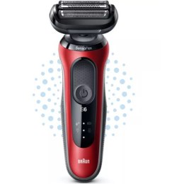 Braun | Golarka | 61-R1200s | Czas pracy (maks.) 50 min | Na mokro i sucho | Czerwony/czarny