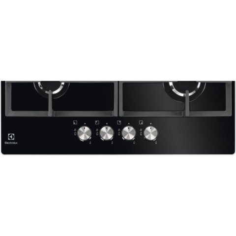 Płyta gazowa Electrolux KGG6426K 60 cm | 4 palniki | zapłon elektryczny | ruszty żeliwne | czarny