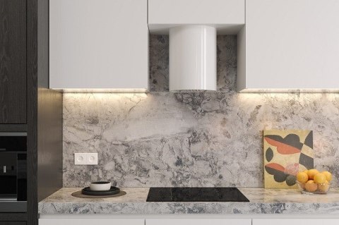 Okap kominowy MAAN Elba Mini WPB 431 50 cm | LED | filtry aluminiowe | biały