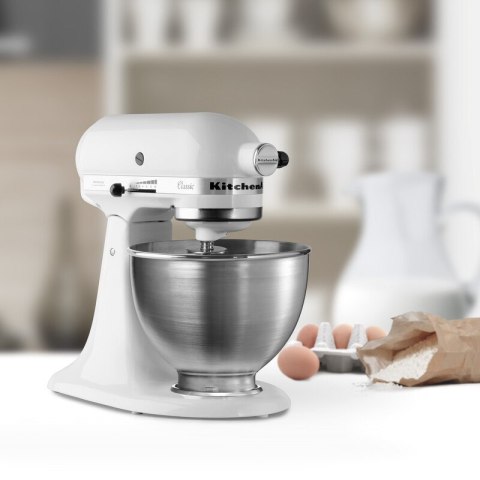 KitchenAid | Kitchen Machine | Classic 5K45SSEWH | 250 W | Liczba prędkości 10 | Pojemność miski 4,3 L