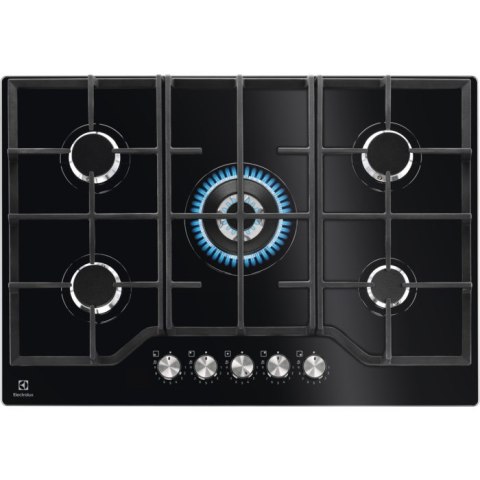 Płyta gazowa ELECTROLUX KGG75362K 75 cm | 4 palniki | ruszty żeliwne | zapłon elektryczny | czarny