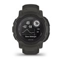 Zegarek sportowy Garmin Instinct 2 Solar Graphite 45mm Grafitowy