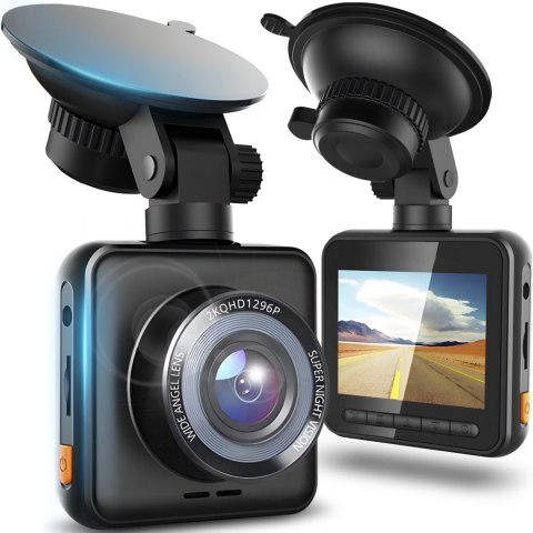 Wideorejestrator kamera samochodowa z modułem GPS 2K WiFi 2'' TFT LCD