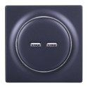 Inteligentne gniazdko USB FIBARO Walli N Outlet, antracyt (FGWU-021-8)
