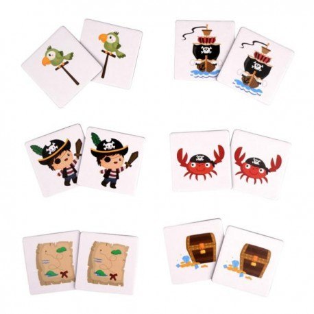 Memory dla dzieci, gra pamięciowa, 36 el., piraci