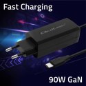 QOLTEC ŁADOWARKA SIECIOWA 90W GAN | 5-20V | 3-4.5A | USB-C 3.1