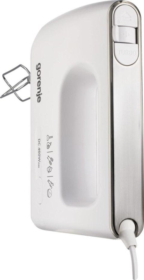 Gorenje | Mikser ręczny | M460CDC | Mikser ręczny | 460 W | Liczba prędkości 5 | Tryb Turbo | Biały