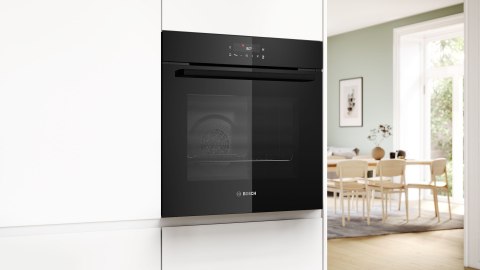 Piekarnik elektryczny Bosch HBA571BB4 Serie 2 71 l + prowadnice HEZ538000 | piroliza | AutoPilot 10 | termoobieg 3D | czarny