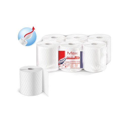 Ręcznik papierowy MAXI ALMUSSO 100M 6SZT Biały