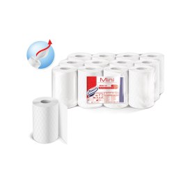 Ręcznik papierowy MINI ALMUSSO 50M 12SZT Biały