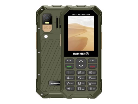 HAMMER 6 LTE Military Edition (zielony) Dual SIM 2,4" IPS 240x320/128MB/48MB RAM/karta SD/4G LTE