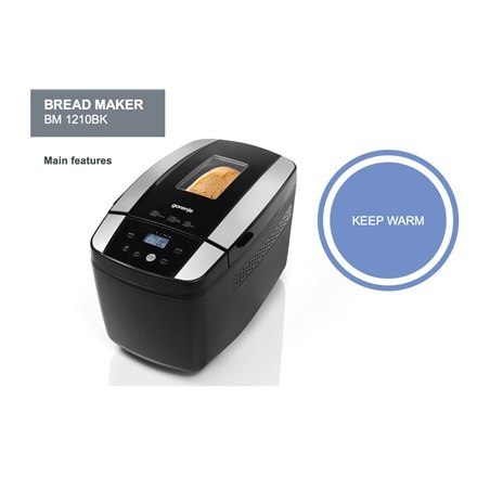 Gorenje | Wypiekacz do chleba | BM1210BK | 800 W | Ilość programów 12 | Czarny