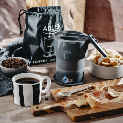 Czajnik silikonowy ADLER AD 1377g szary