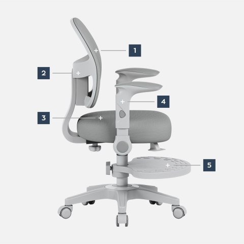 Fotel obrotowy Junior 5.0 Grey