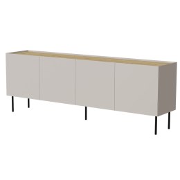 Komoda FELLINI 200x40x70 kaszmir + blat dąb olejowany
