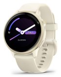 Zegarek sportowy Garmin Vivoactive 6 AMOLED 42mm Bone/Lunar Gold