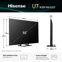 Telewizor Hisense 55U7Q ULED 55'' 4K Ultra HD 144Hz VIDAA Dolby Vision Czarny