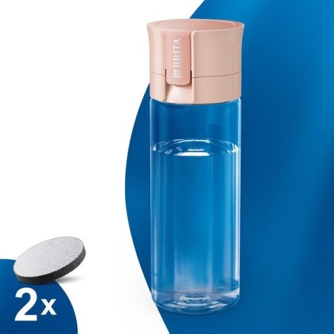 Butelka filtrująca Brita Vital + 5 filtrów MicroDisc (pastelowa brzoskwinia)