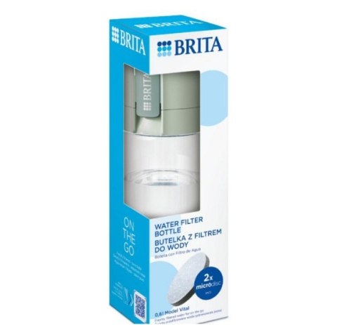 Butelka filtrująca Brita Vital + 5 filtrów MicroDisc (pastelowa zieleń)