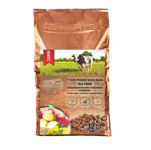 O'Canis Premium sucha karma dla psów wołowina z prosem, ziemniakami i czerwonym burakiem 12kg