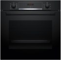 Piekarnik elektryczny Bosch HBA514BB3 Serie 4 71 l + prowadnice HEZ538000 | termoobieg 3D | AquaStop | prowadnice teleskopowe | 