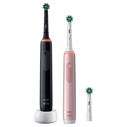 Szczoteczka Oral-B Pro 3 3900N Black/Pink +2 rączka