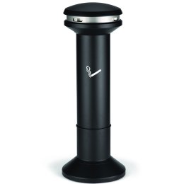 Popielniczka wolnostojąca zewnętrzna czarna z pojemnikiem 15L