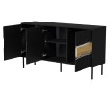 Komoda INSERTO 3D 143,5x40x80 czarny + LED