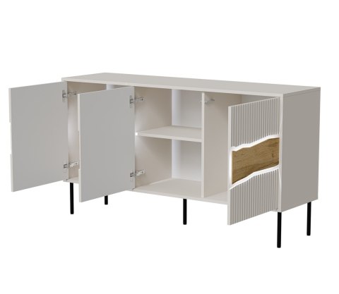 Komoda INSERTO 3D 143,5x40x80 kaszmir + LED